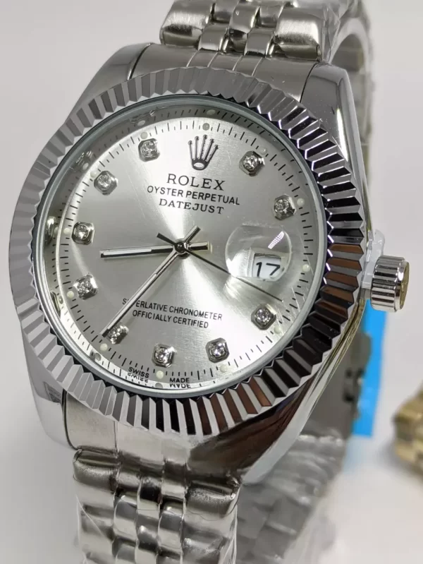 Relógio Rolex Datejust Prata - Linha Ouro (100% Funcional)