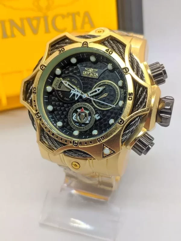 Relógio invicta Reserve Venon Dourado/Preto c/caixa premium - Image 3